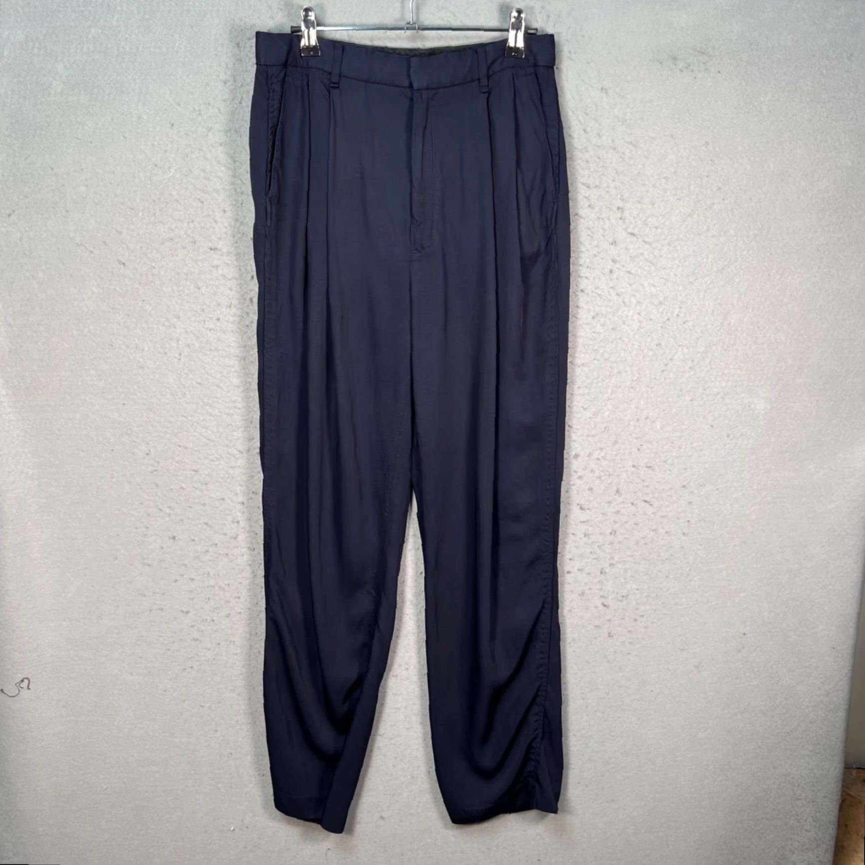 Rag & Bone rag & bone Womens Size 2 Blue Viscose Pleated Tapered Leg Pants Size 28" / US 6 / IT 42 - 2 Thumbnail