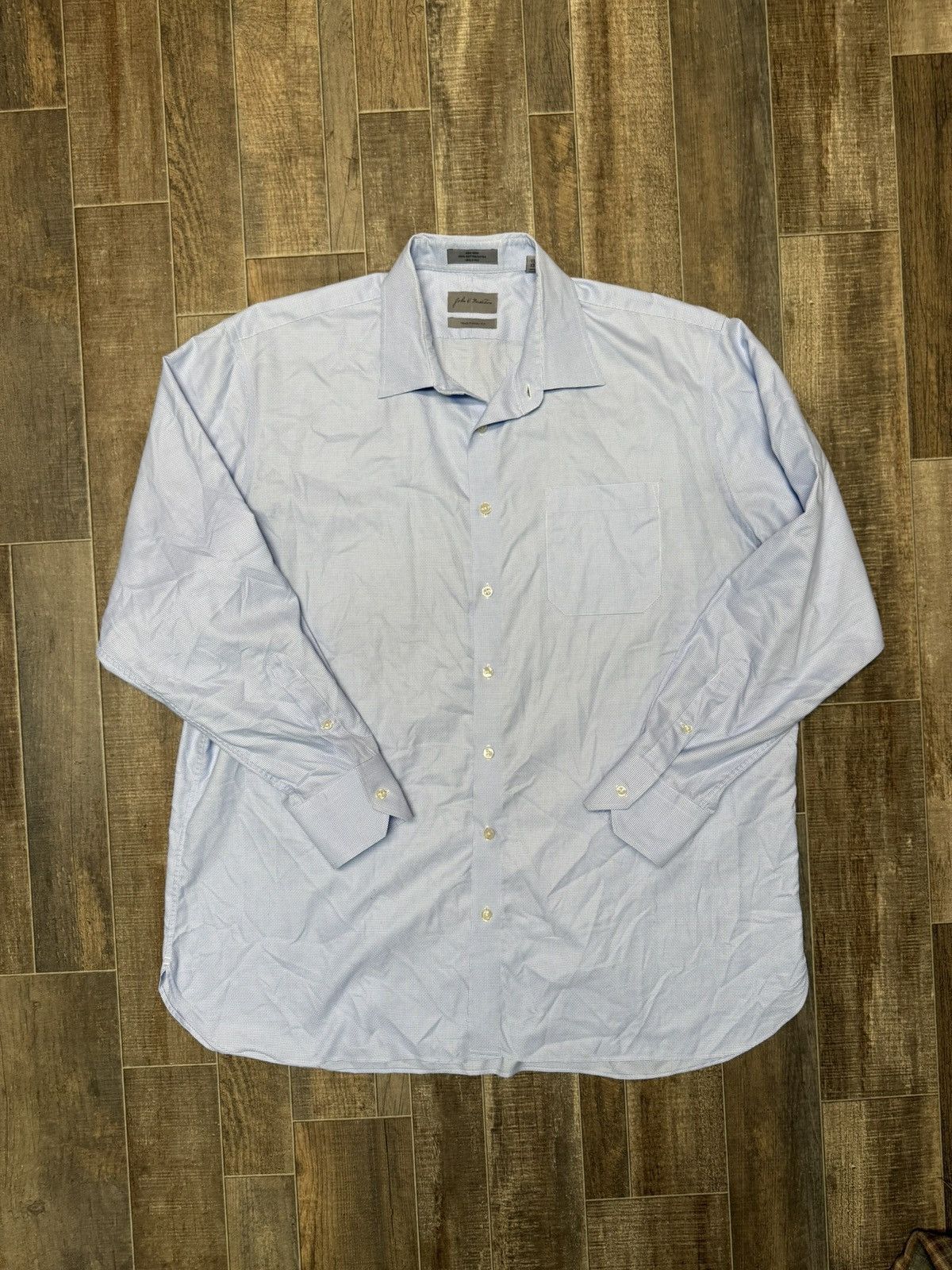 Nordstrom John W. Nordstrom Non-Iron 120s 2-PLY Traditional Fit Shirt Size US L / EU 52-54 / 3 - 1 Thumbnail