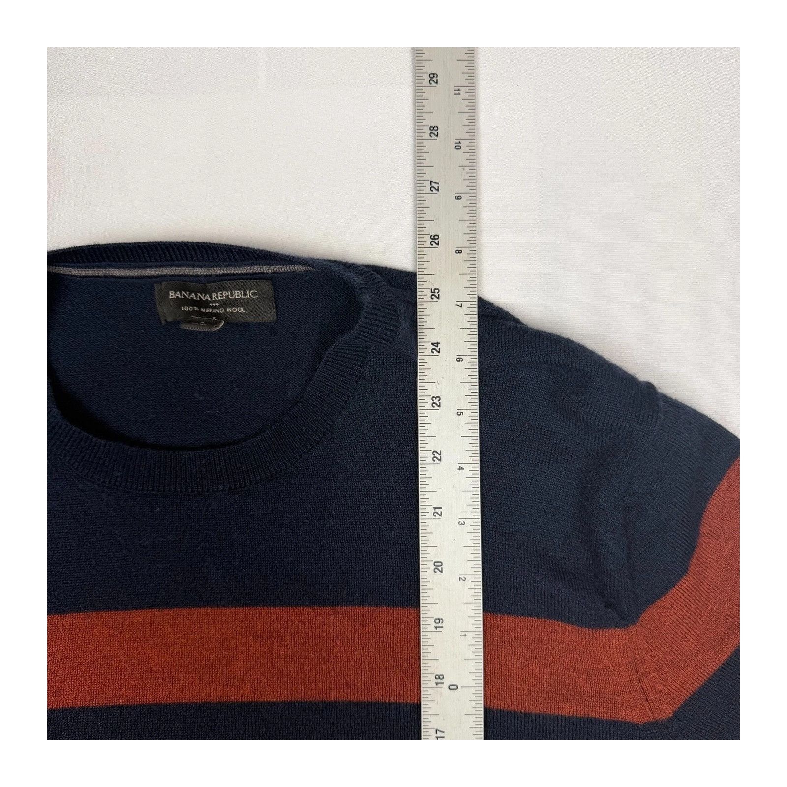Banana Republic Banana Republic 100% Merino Wool Striped Sweater Size Large Size US L / EU 52-54 / 3 - 3 Thumbnail