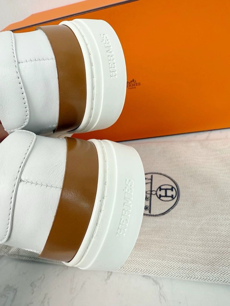 Hermes Hermes White Sneakers Never Worn Size 36.5-2506 Size US 6 / IT 36 - 5 Thumbnail