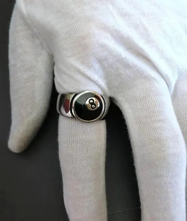 Jewelry 8 Ball Ring Size ONE SIZE - 8 Thumbnail