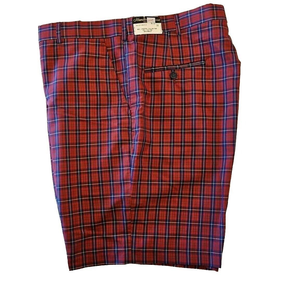 Vintage Vintage Wallace Plaid Shorts Mens 38 Red Tartan Surf Skate H Size US 38 / EU 54 - 1 Thumbnail