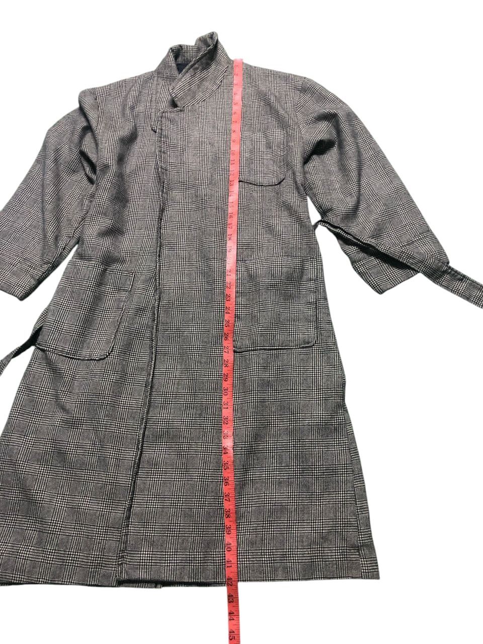 Kenzo × Vintage VINTAGE KENZO PARIS ROBE CHECKED BELTED BUTTONLESS LONG COAT Size US M / EU 48-50 / 2 - 20 Thumbnail
