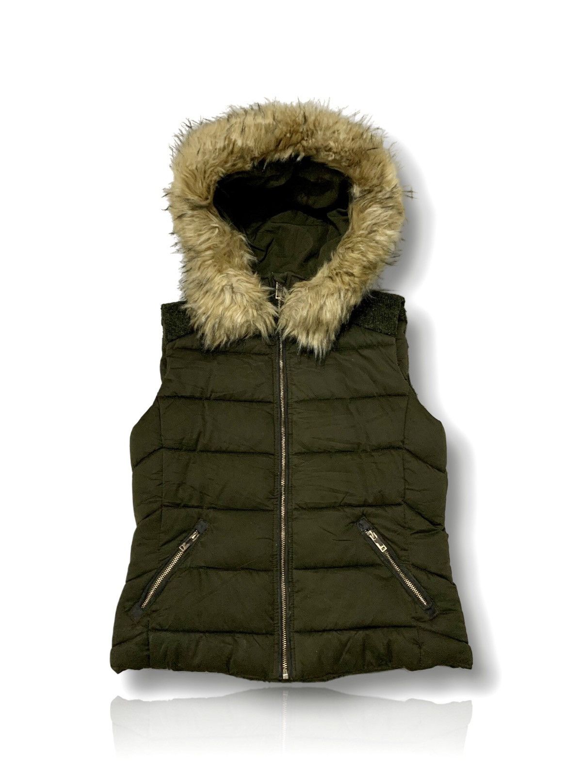 Zara Zara Trafaluc Puffer Hooded Fur Vest Jacket Size US M / EU 48-50 / 2 - 1 Thumbnail