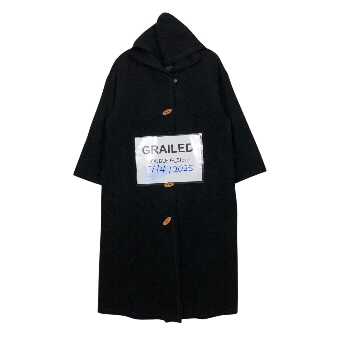 Issey Miyake 📌Rich Black Vintage Long Jacket K&M Collection Avant Garde Size US M / EU 48-50 / 2 - 1 Thumbnail
