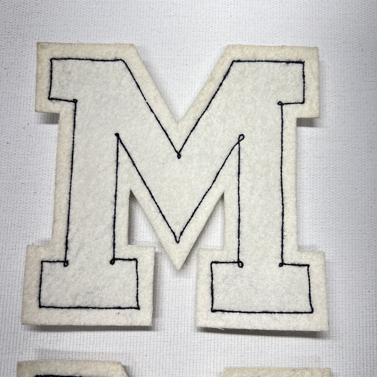 Vintage Letterman Varsity Patch Letter M Blue Chenille Felt Sports Size ONE SIZE - 6 Thumbnail