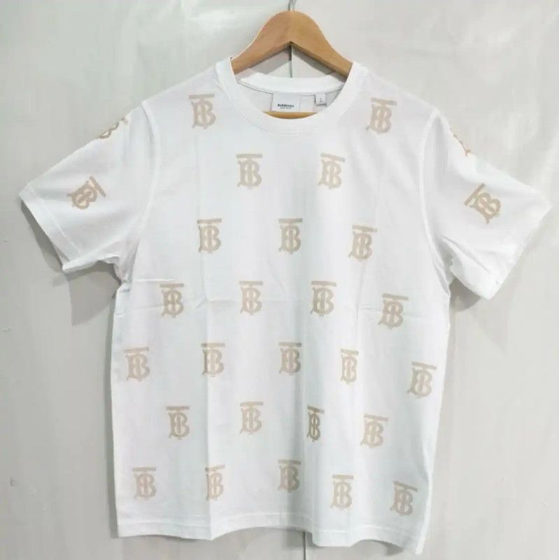 Burberry Burberry Logo White Cotton Short Sleeve T-Shirt Size US L / EU 52-54 / 3 - 1 Thumbnail