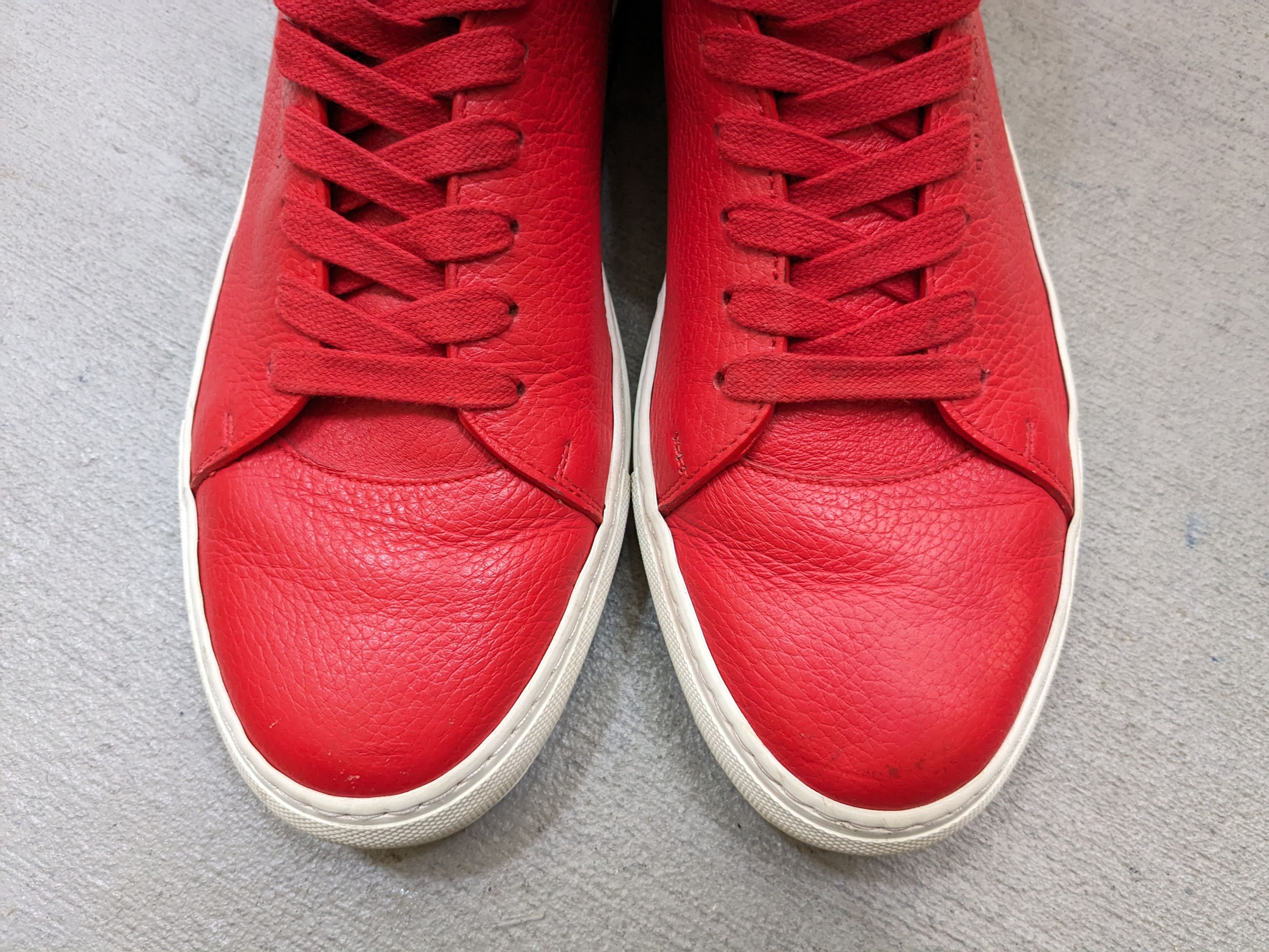 Buscemi Buscemi 100 MM Red Leather Italy Size 12 45 Sneakers Gold Size US 12 / EU 45 - 4 Thumbnail