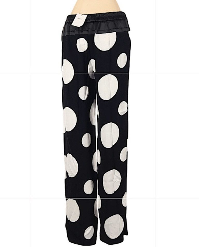 H&M H&M BLACK PLEATED POLKA DOT HIGH RISE PANTS Size 27" / US 4 / IT 40 - 11 Thumbnail