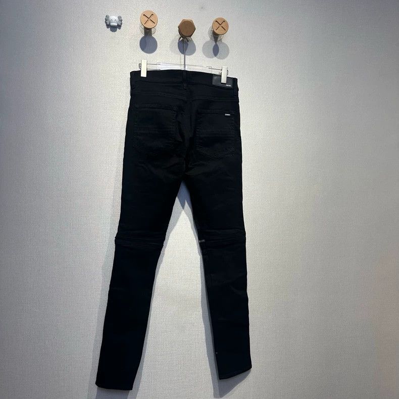 Amiri Amiri Black Cashew Flower Patch mx2 Zipper Jeans Size US 32 / EU 48 - 2 Thumbnail