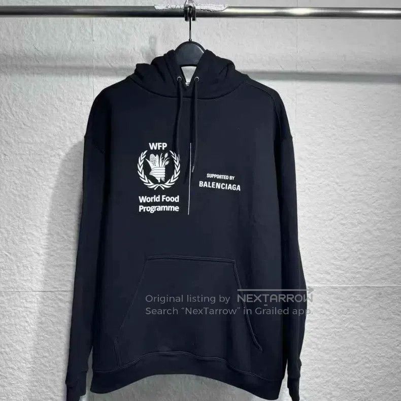 Balenciaga Balenciaga Black Wheat Logo Hoodie Size US M / EU 48-50 / 2 - 1 Thumbnail