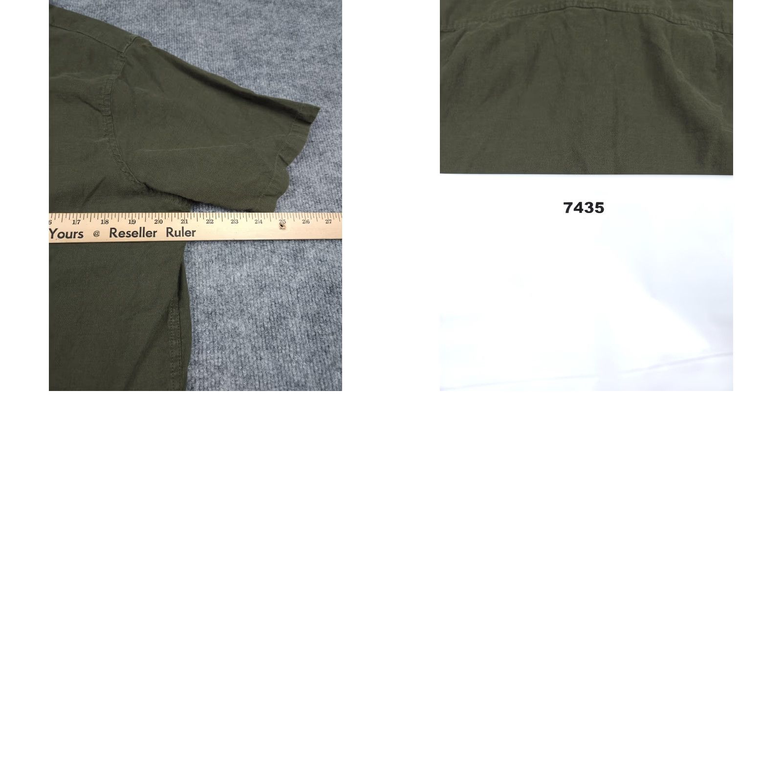 Roark Roark Button-Up Shirt Men's L Classic Green Cotton Linen Blend Graphic Shirt Size US L / EU 52-54 / 3 - 8 Thumbnail