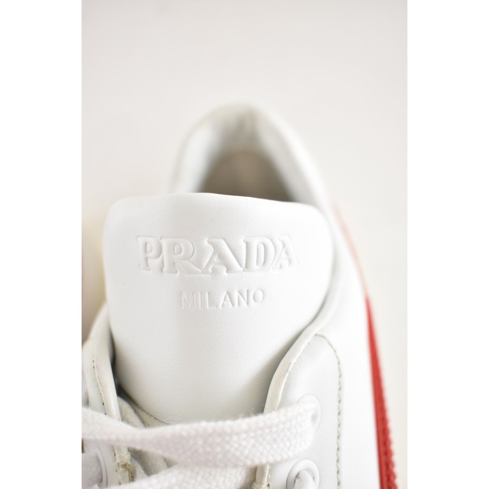 Prada Prada Band Logo Lace Up Tie Flat Low Top Sneaker 36.5 Size US 6.5 / IT 36.5 - 11 Thumbnail