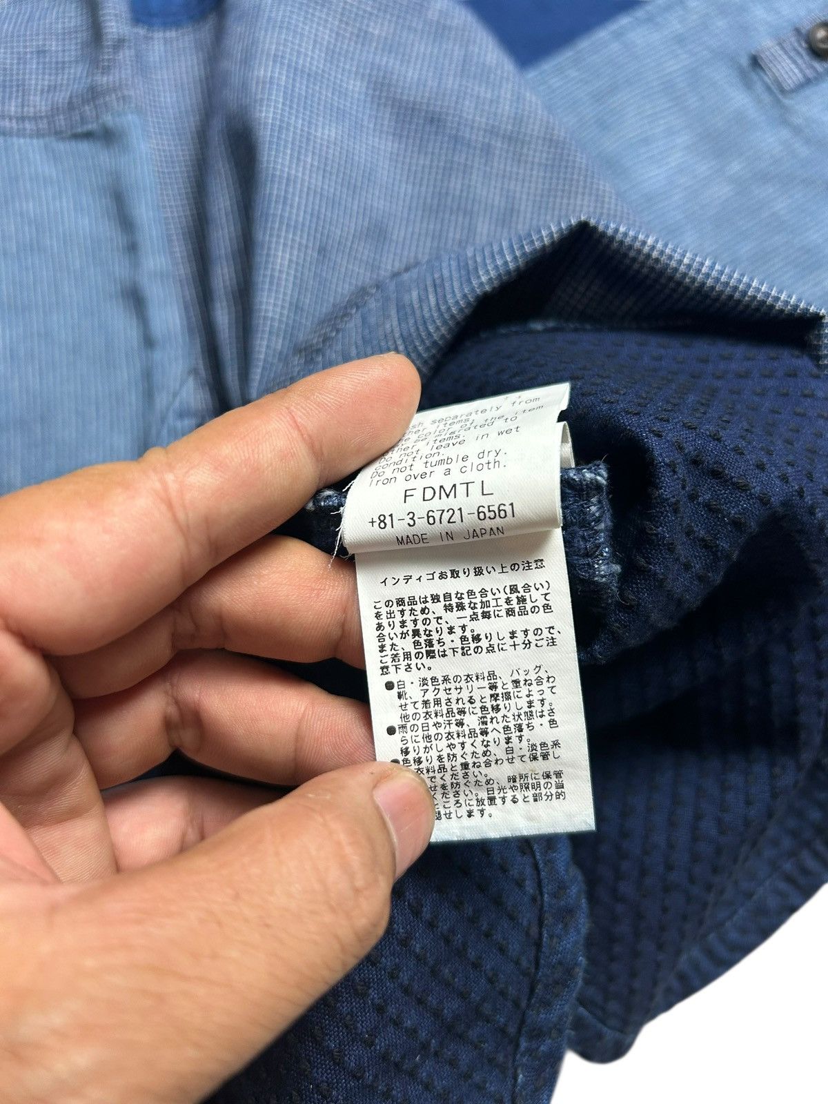 FDMTL FDMTL TOKYO fundamental Pullover Patchwork Shirt Indigo Size US M / EU 48-50 / 2 - 12 Thumbnail