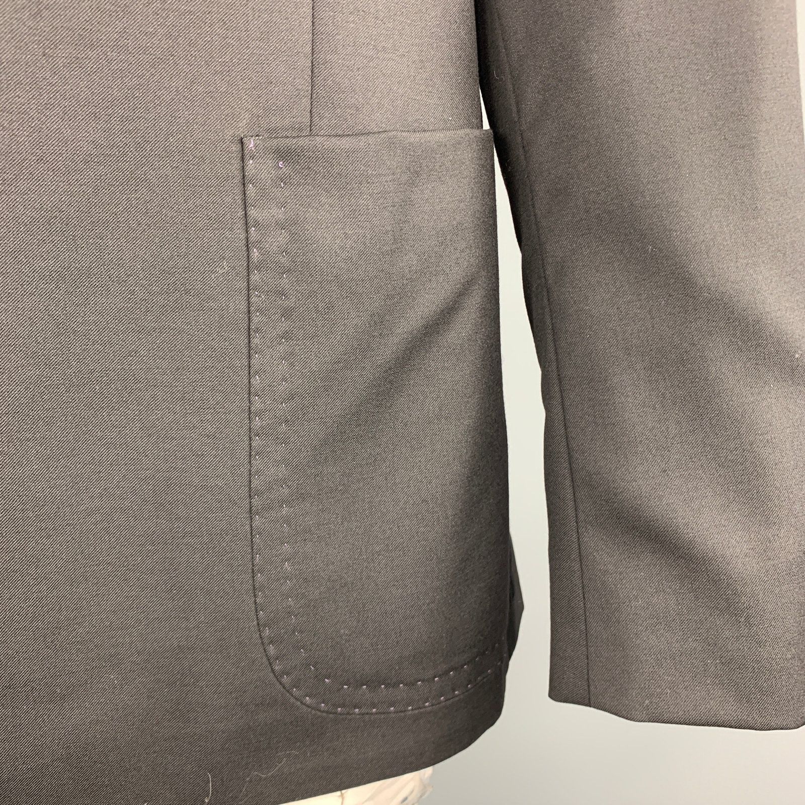 Paul Smith PAUL SMITH 44 Black Wool/Cashmere Notch Lapel Sport Coat Size 44R - 6 Thumbnail