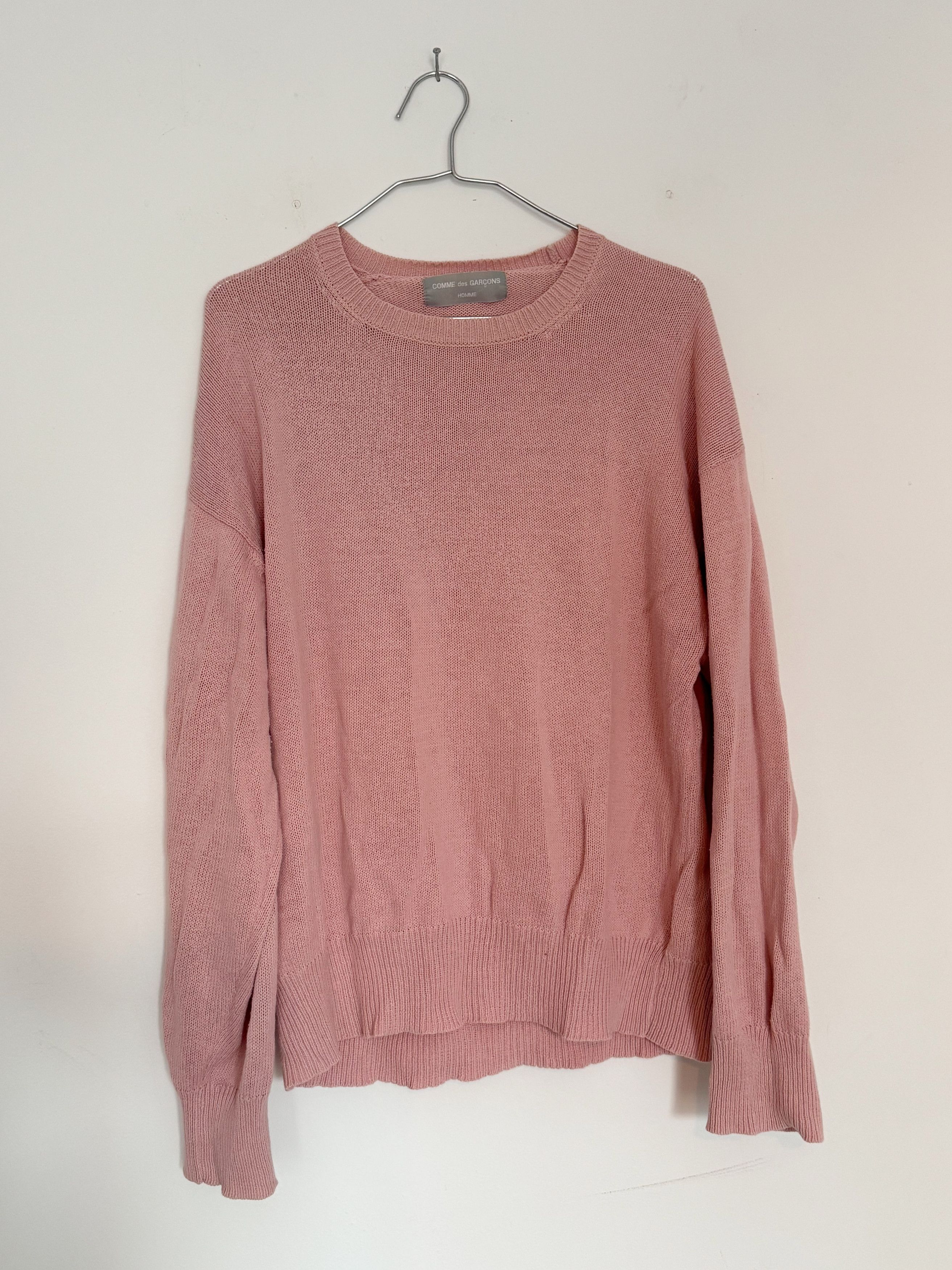 Comme des Garcons Homme Vintage Comme Des Garcons Homme Pink Sweater Size US M / EU 48-50 / 2 - 1 Thumbnail
