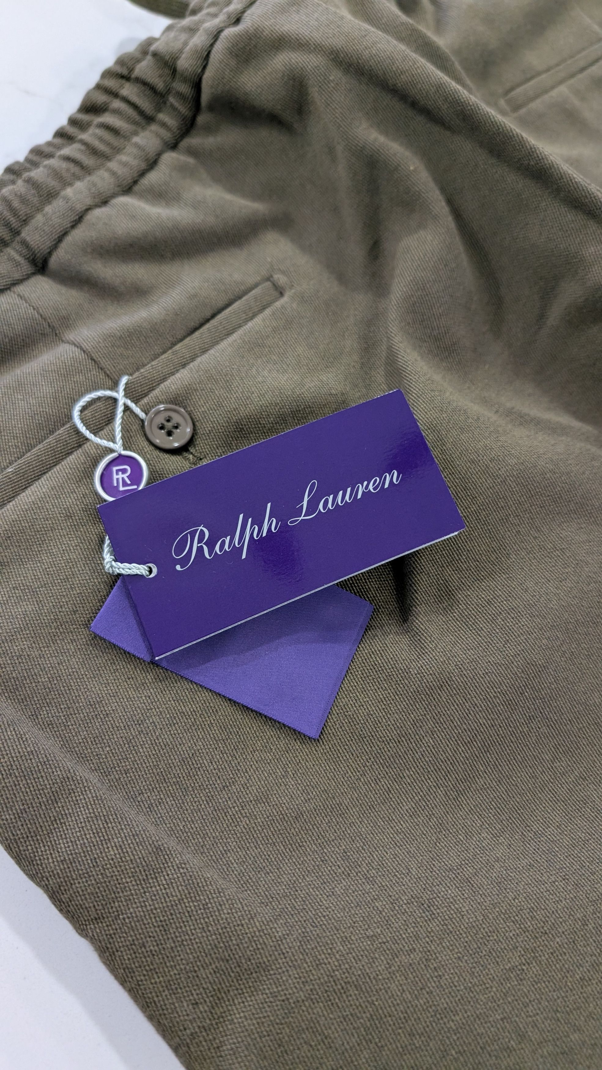 Ralph Lauren Purple Label Ralph Lauren Purple Label Davis Dress Trousers 38 Olive Size US 38 / EU 54 - 3 Thumbnail