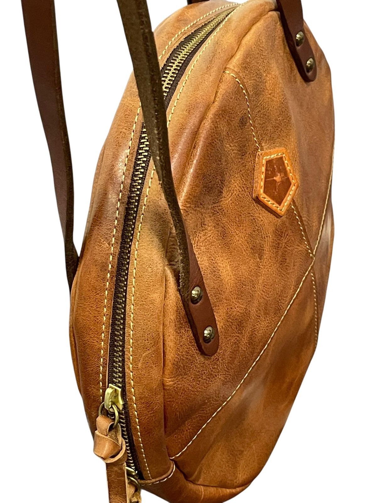 Comme des Garcons × Stussy Full Leather Patina Ain Soph Circle Hand Bag 1🟩2 Size ONE SIZE - 11 Thumbnail