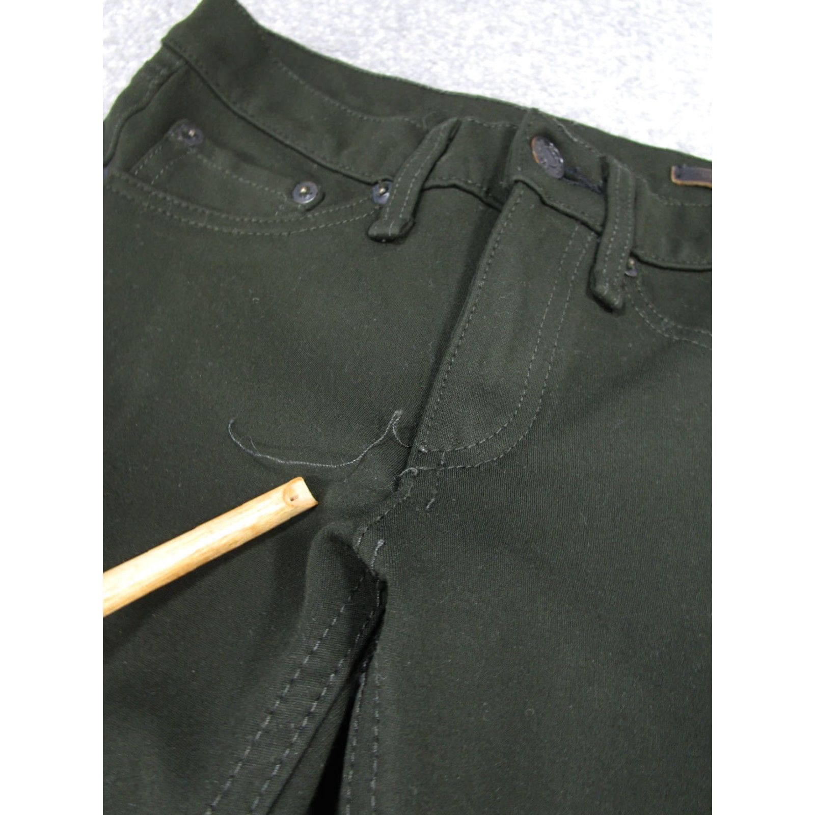 Rag & Bone RAG & BONE Jeans Women 24 Dark Green Stretch Skinny Low Rise Zipper Size 42" / US 20 - 3 Thumbnail