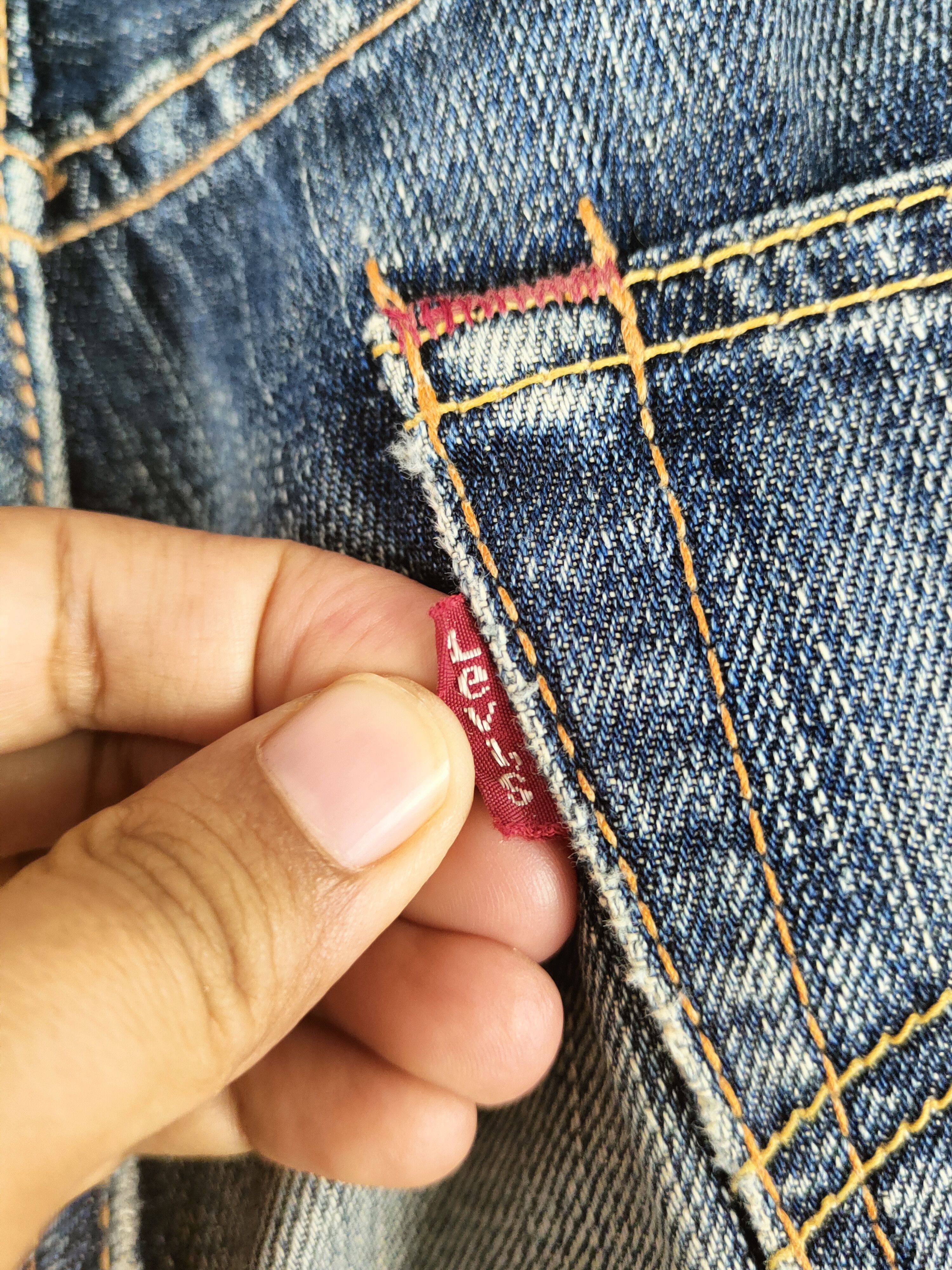 Levi's Levi's Dark Blue Distressed Ripped Jeans #S2850 Size US 33 - 10 Thumbnail