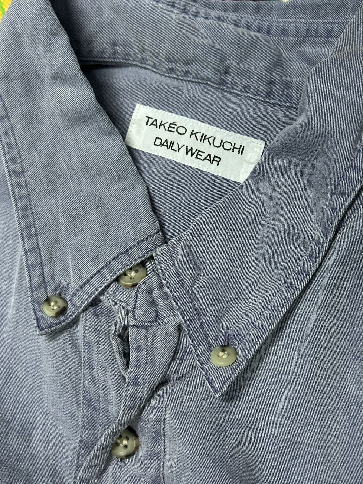 Takeo Kikuchi Vintage Chambray Takeo Kikuchi Half Button. Size US XL / EU 56 / 4 - 5 Thumbnail