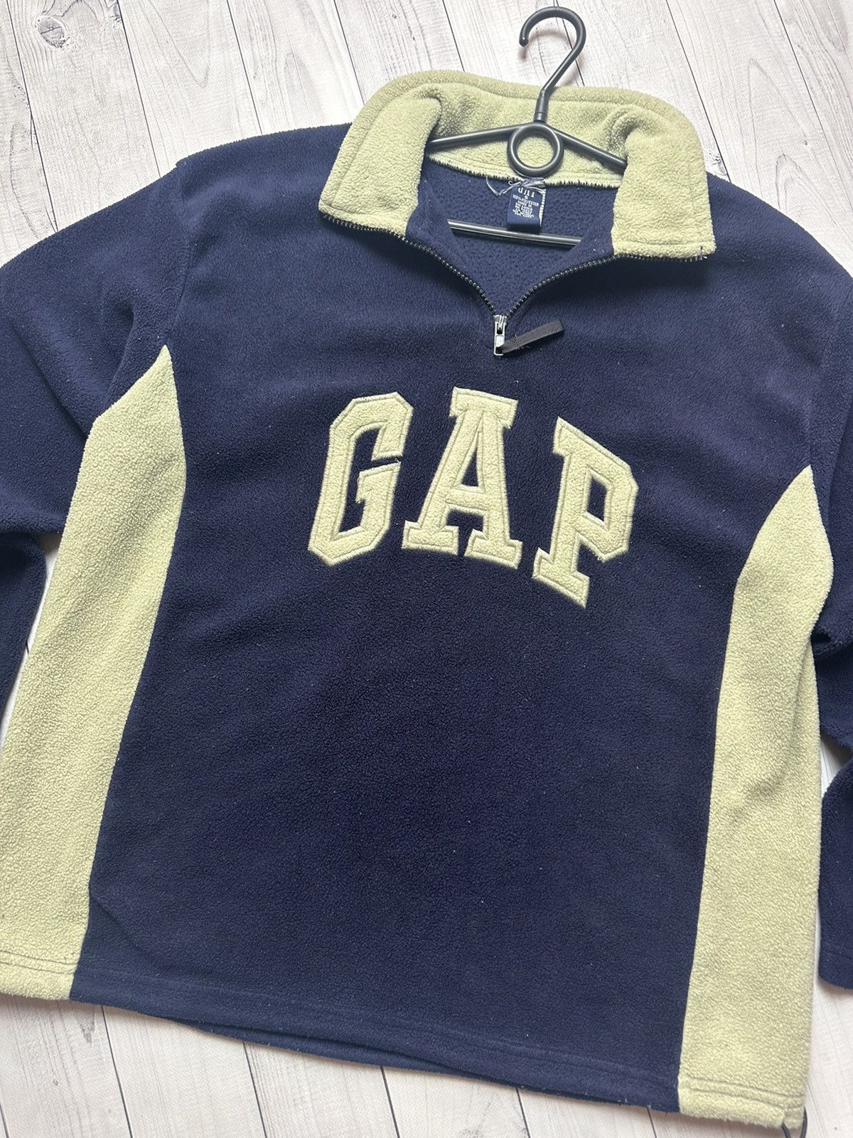Gap × Vintage Vintage GAP fleece hoodie big logo size S/M Size US S / EU 44-46 / 1 - 2 Thumbnail