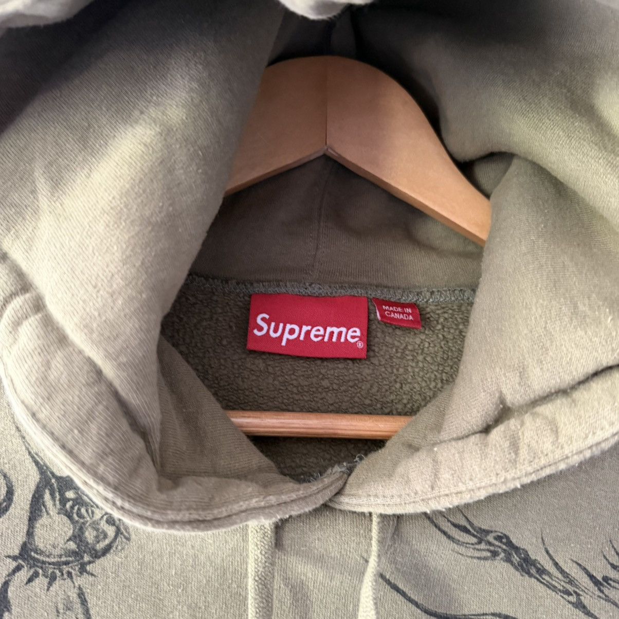 Supreme Ss20 animals hooded sweatshirt medium olive Size US M / EU 48-50 / 2 - 4 Thumbnail