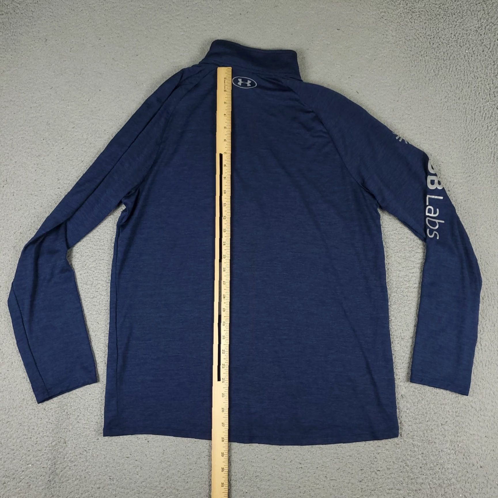 Under Armour Under Armour T Shirt Mens Large Navy Blue 1/4 Zip Active Pullover Long Sleeve Size US L / EU 52-54 / 3 - 4 Thumbnail