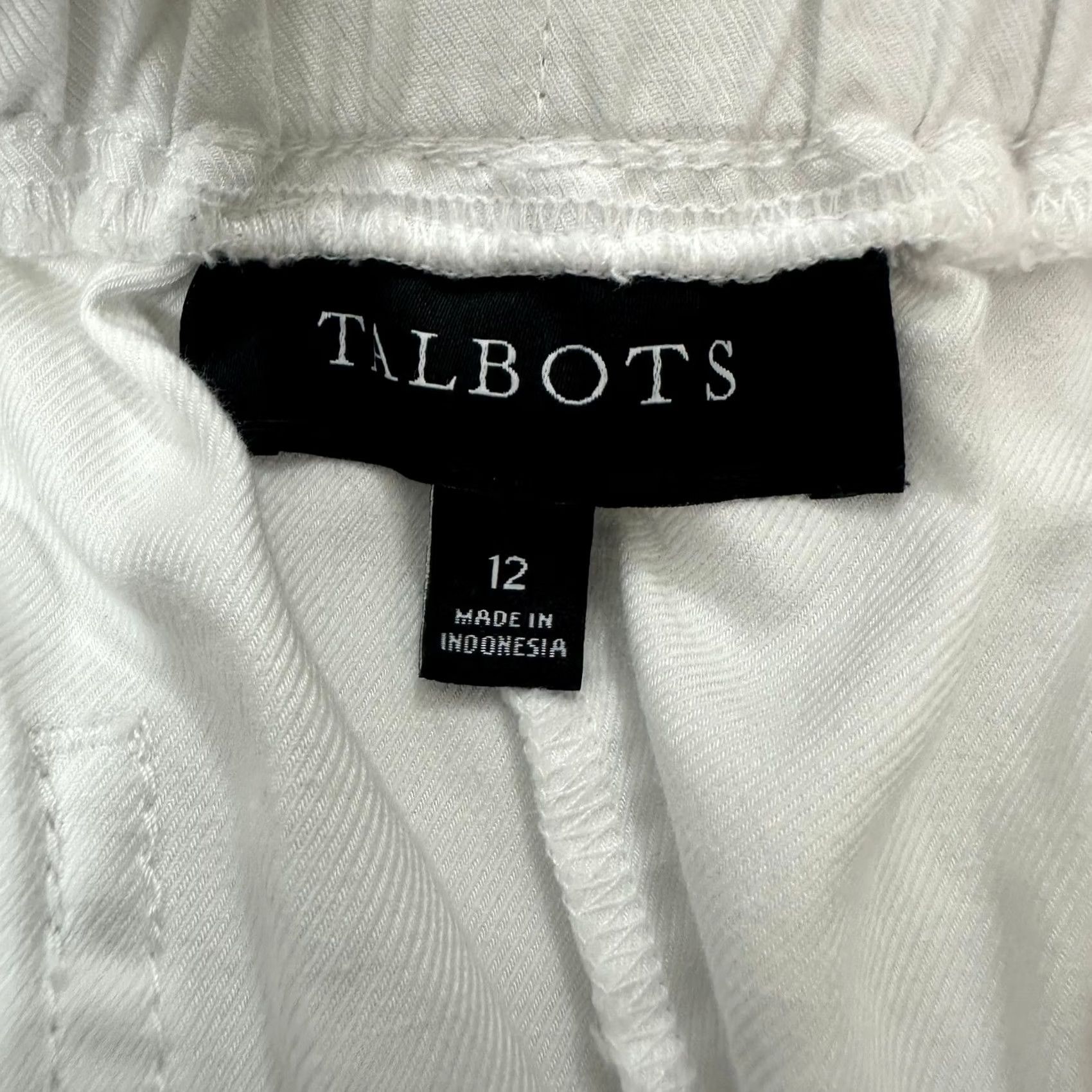 Talbots Relevant Keywords: "Talbots," "White Cotton Tencel," "Relaxed Pants," "Women Size 34" / US 12 / IT 48 - 2 Thumbnail