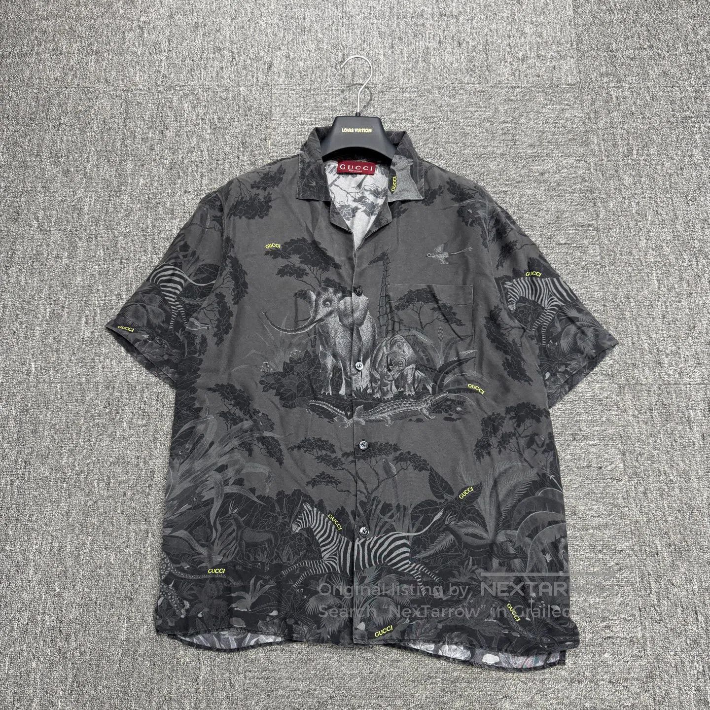 Gucci Guicci Animal-print silk short-sleeved shirt| Size US S / EU 44-46 / 1 - 1 Thumbnail