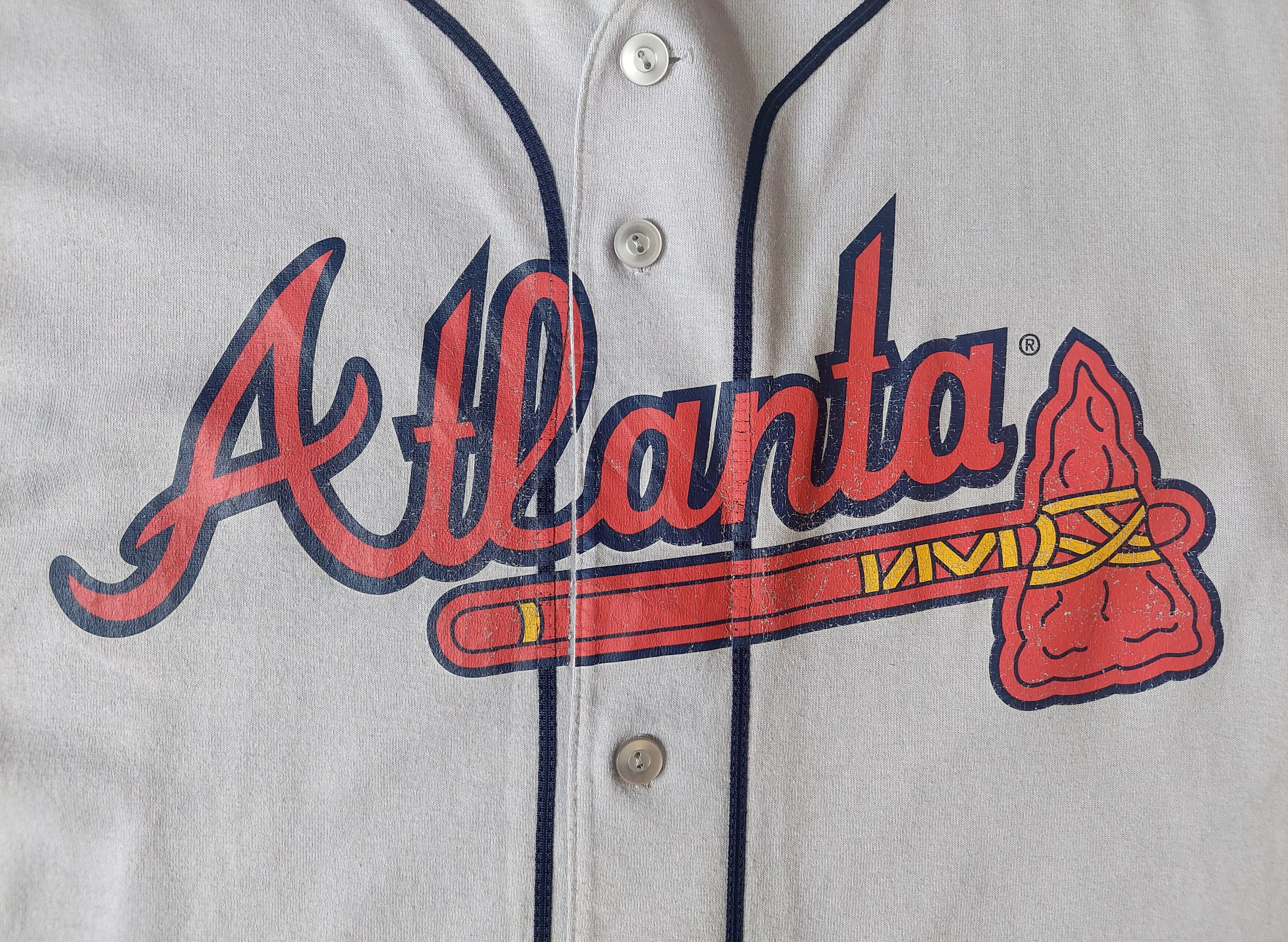 Majestic Vintage Majestic Atlanta Braves Baseball Grey Jersey Size L Size US L / EU 52-54 / 3 - 2 Thumbnail