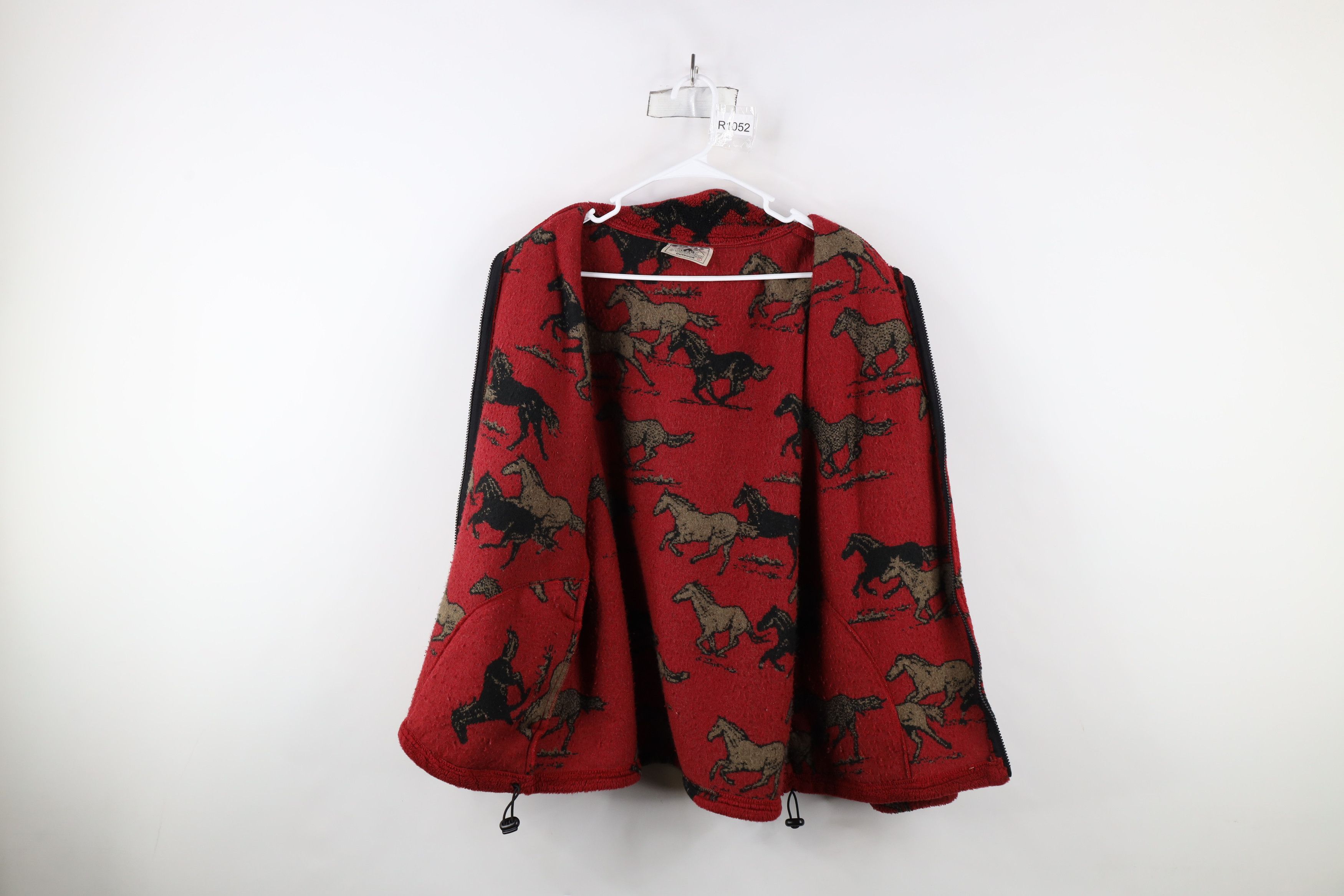 Vintage Vintage 90s Streetwear Horse Equestrian Fleece Jacket USA Size L / US 10 / IT 46 - 12 Thumbnail