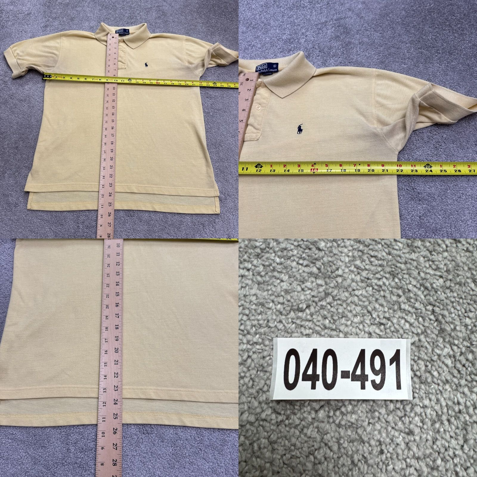 Polo Ralph Lauren Vintage Polo Ralph Lauren Polo Shirt Mens XL Yellow Blue Logo Short Sleeve Cotton Size US XL / EU 56 / 4 - 8 Thumbnail
