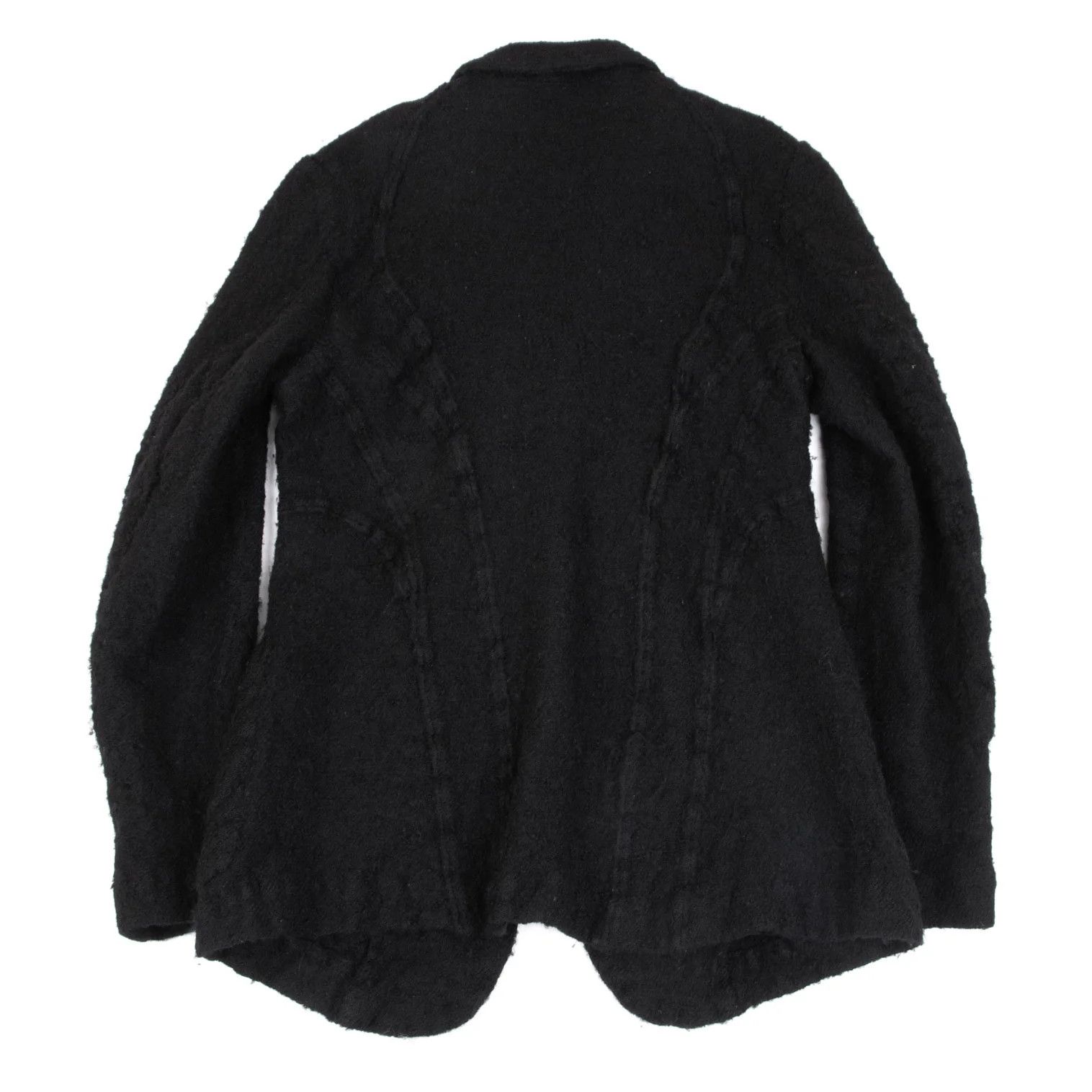 Comme des Garcons Homme Plus Wool Felt Curved Jacket in Black Size M Size US M / EU 48-50 / 2 - 13 Thumbnail