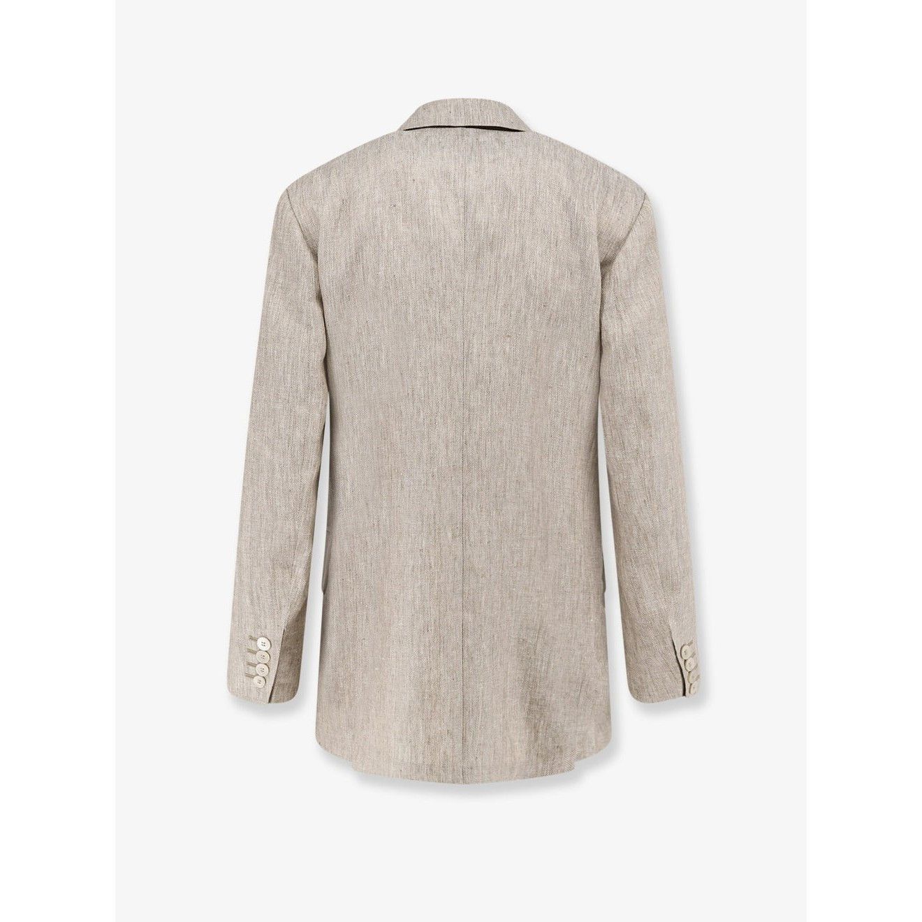 Max Mara MAX MARA MXMolimpia Beige Linen Blazer New & Authentic (Wome Size L / US 10 / IT 46 - 2 Thumbnail
