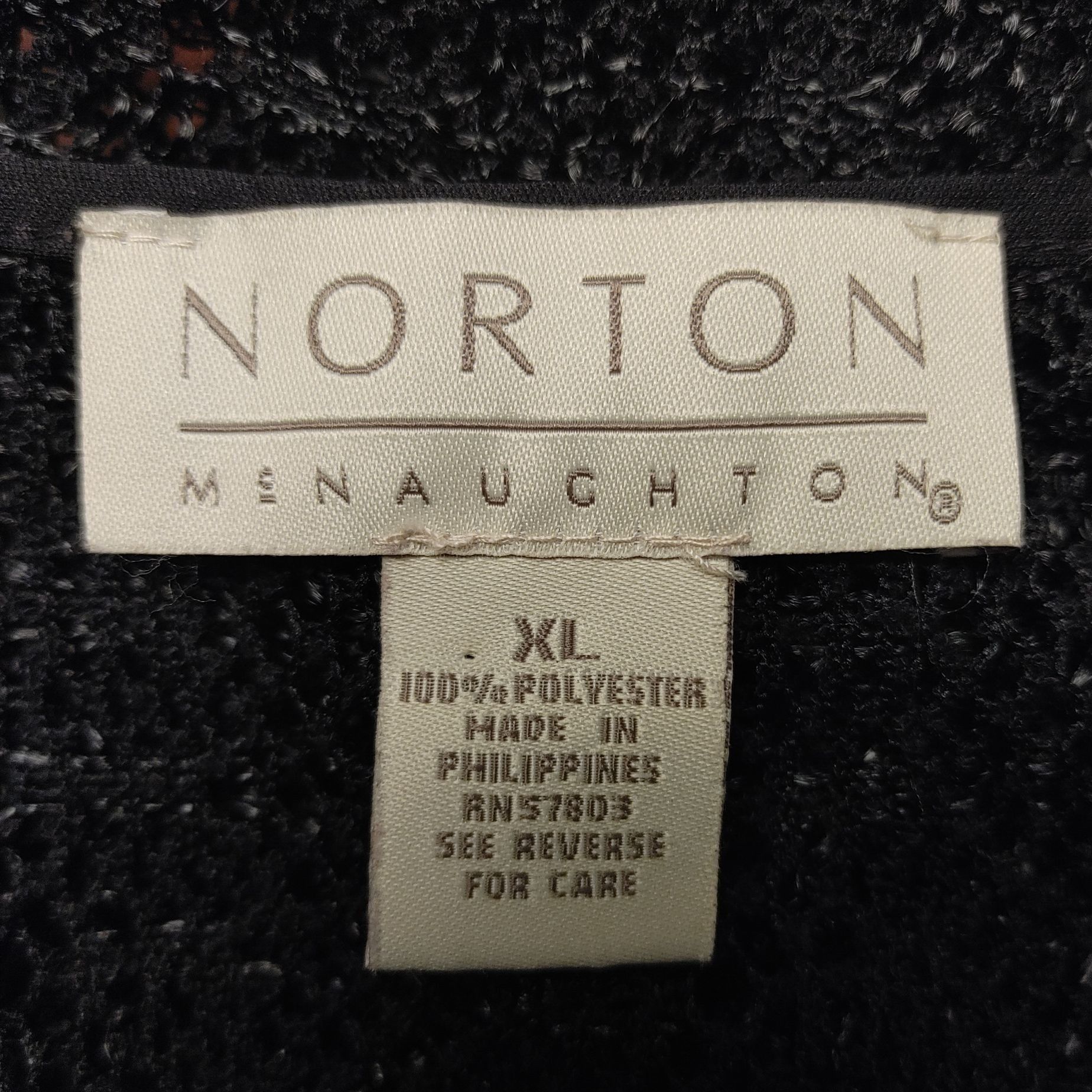 Other Norton Menauchton Women's Black Knit Mesh Long Sleeve Open F Size XL / US 12-14 / IT 48-50 - 3 Thumbnail