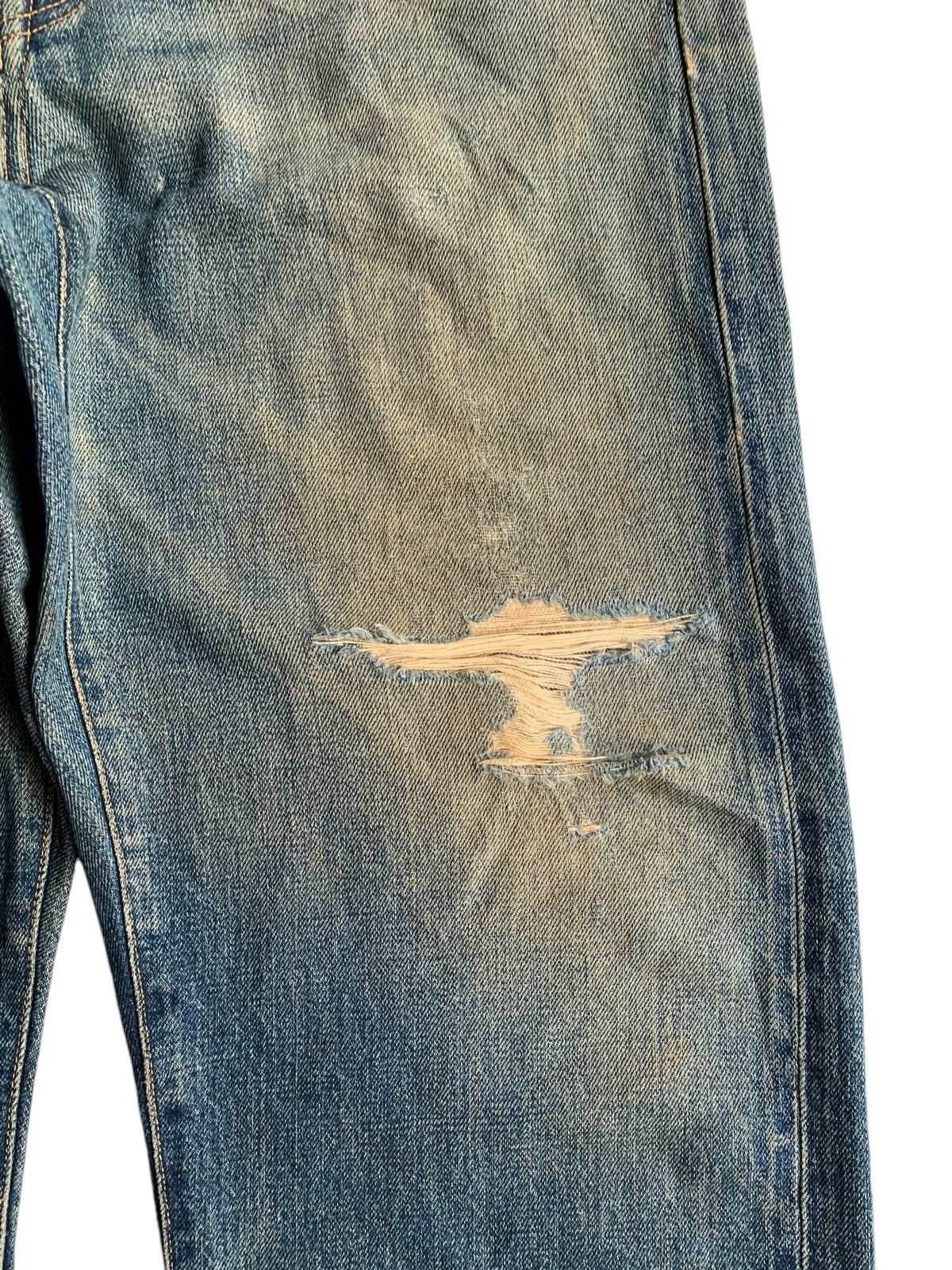 Kapital Whiz Limited Buckle Back Selvedge Distressed Denim Size US 36 / EU 52 - 15 Thumbnail
