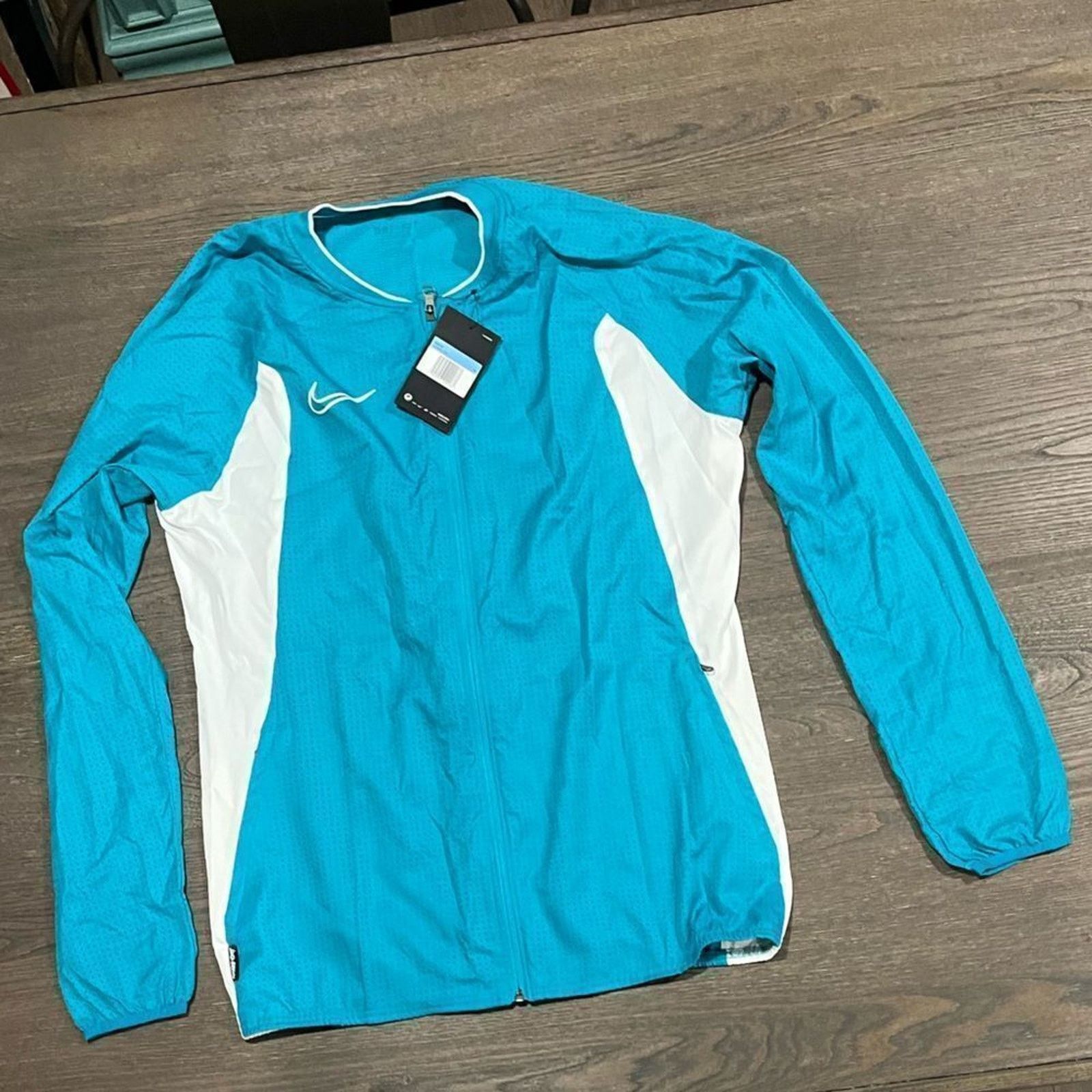 Nike NWT Nike Mens Teal Full Zip Dri-FIT Jacket - Size M Size US M / EU 48-50 / 2 - 2 Thumbnail