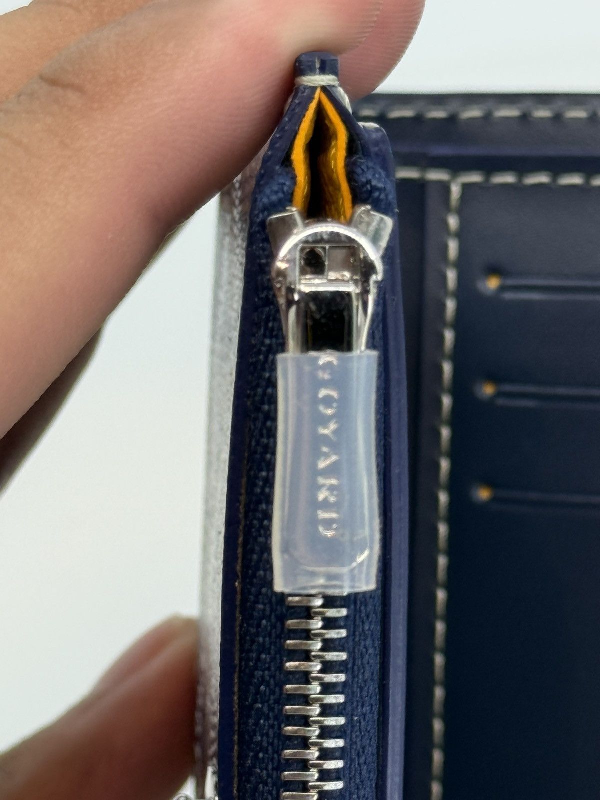 Goyard Saint Gabriel Painted Wallet Navy Blue