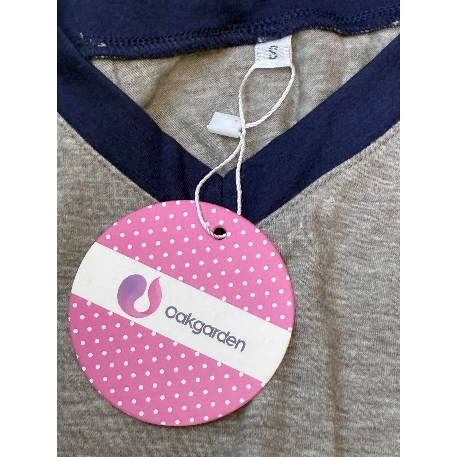 The Unbranded Brand Oakgarden Long Sleeve Shirt Sz Small Grey With Blue Sleeves Size S / US 4 / IT 40 - 3 Thumbnail