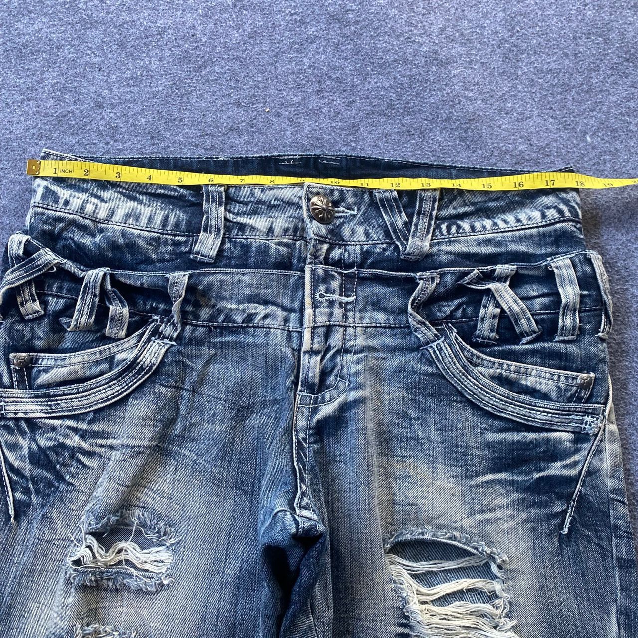 If Six Was Nine 💥Best Offer💥Japanese Brand Double Waist Distressed Denim Size US 36 / EU 52 - 5 Thumbnail
