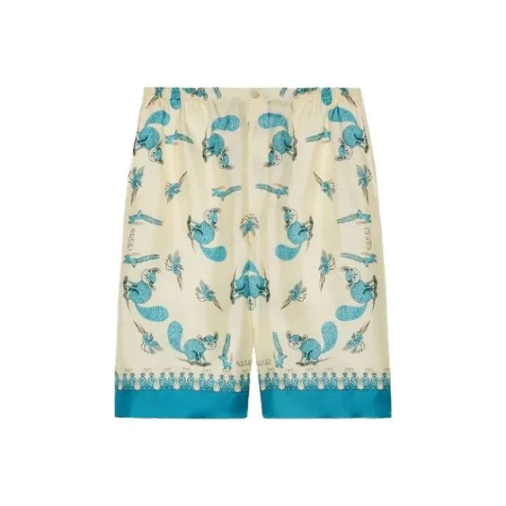 Gucci Gucci x Freya Hartas Printed Silk Shorts Size US 44 / EU 60 - 1 Thumbnail