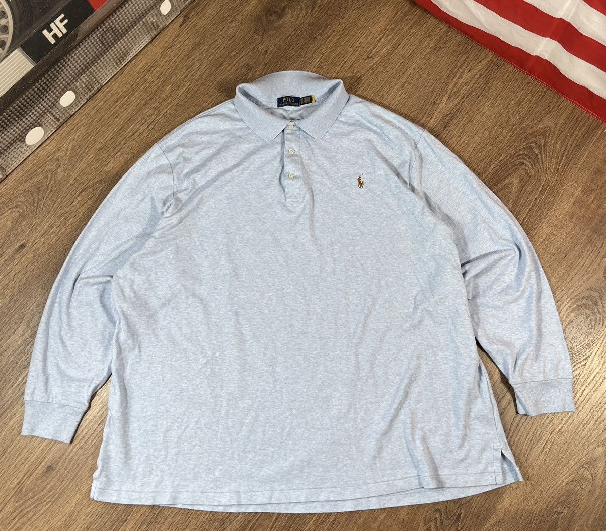 Polo Ralph Lauren 3XL Polo Ralph Lauren Long Sleeve Jersey Polo Shirt Size US XXL / EU 58 / 5 - 1 Thumbnail