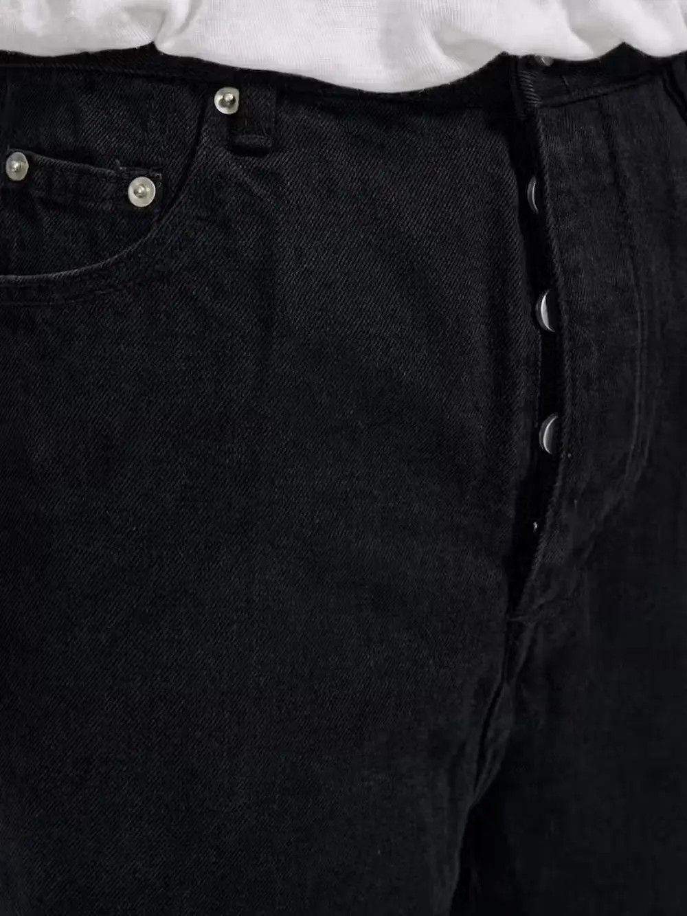 Japanese Brand × Jean Black Chunky Stacked Denim Jeans Size US 32 / EU 48 - 8 Thumbnail