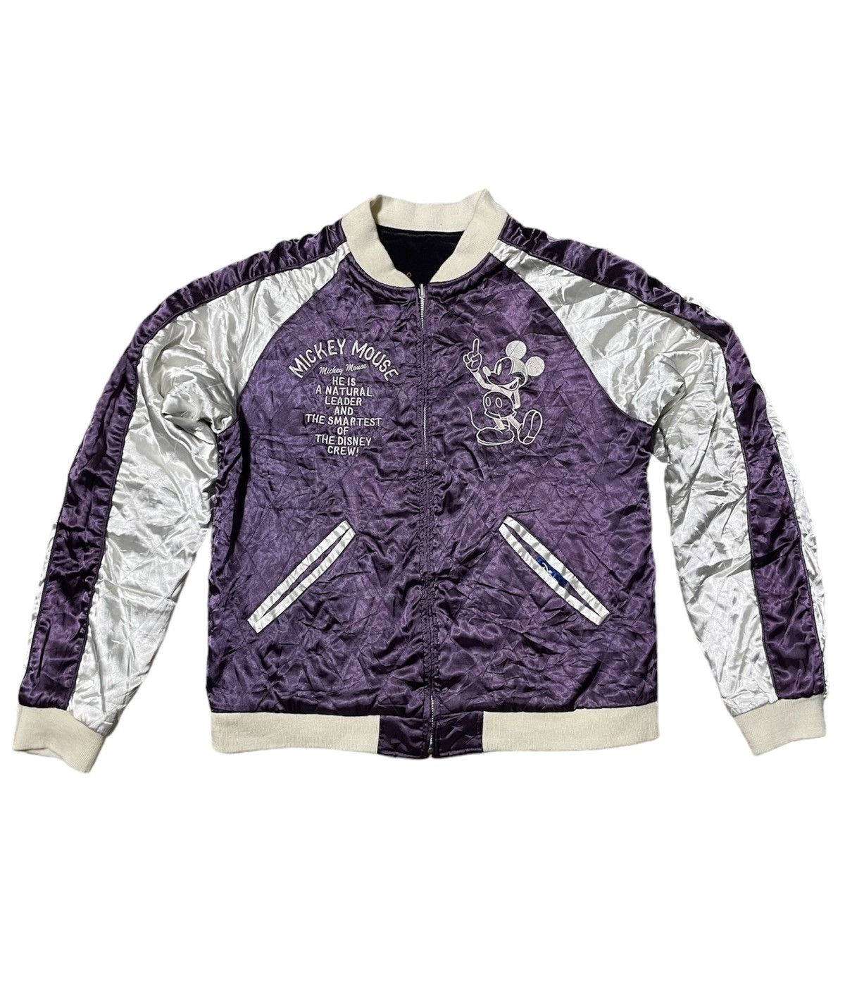 Disney × Mickey Mouse RARE‼️ Mickey mouse embroidery sukajan reversible jacket Size US L / EU 52-54 / 3 - 3 Thumbnail