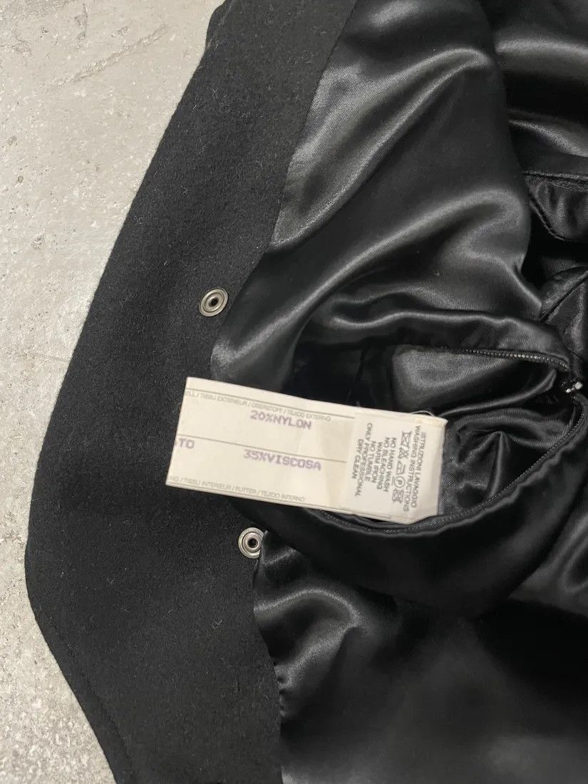 Emporio Armani × Vintage 1990s Emporio Armani Asymmetrical Black Wool Trench Coat Size US M / EU 48-50 / 2 - 9 Thumbnail
