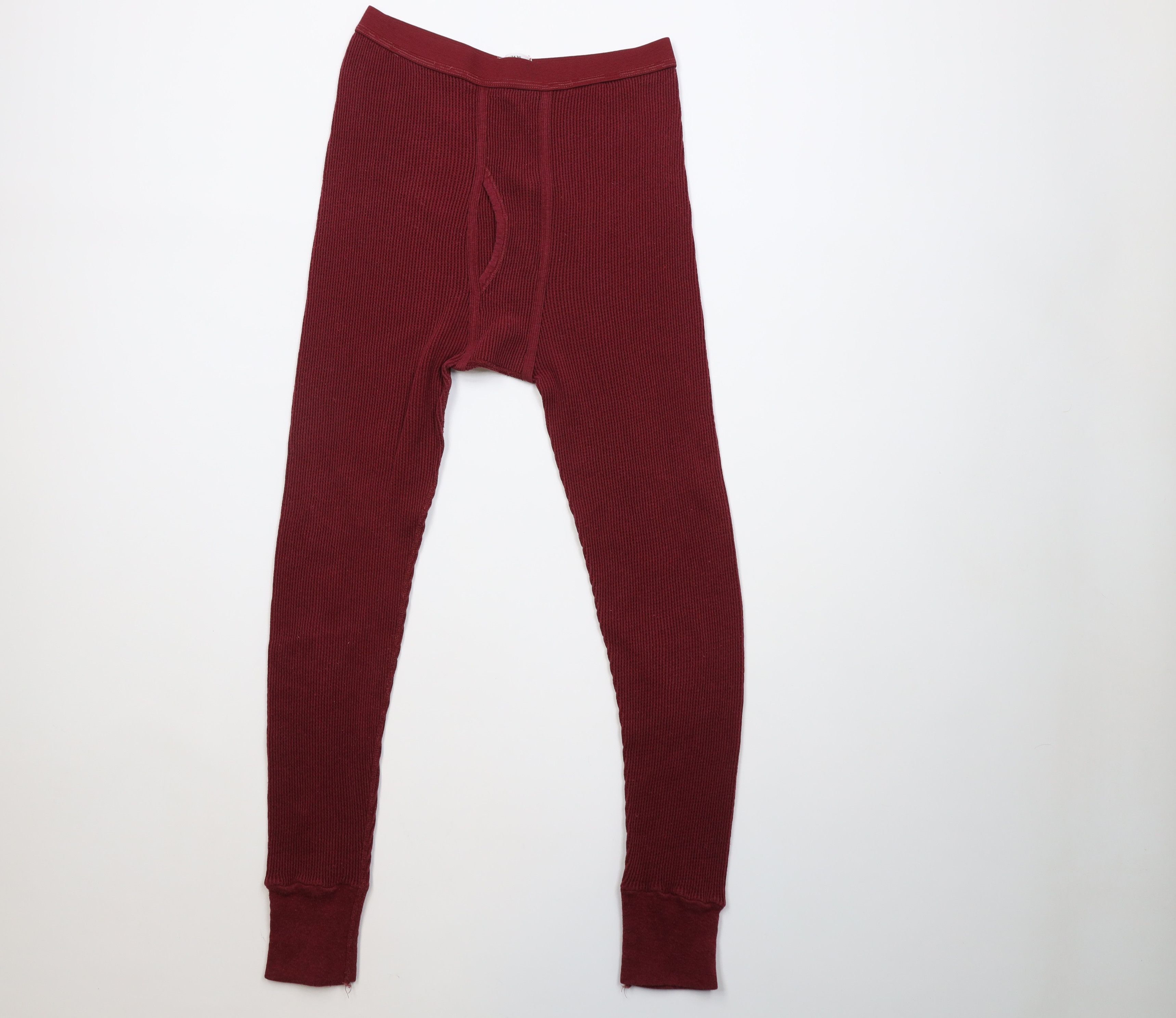 Vintage Vintage 70s Streetwear Layer Thermal Waffle Knit Pants USA Size US 34 / EU 50 - 1 Thumbnail