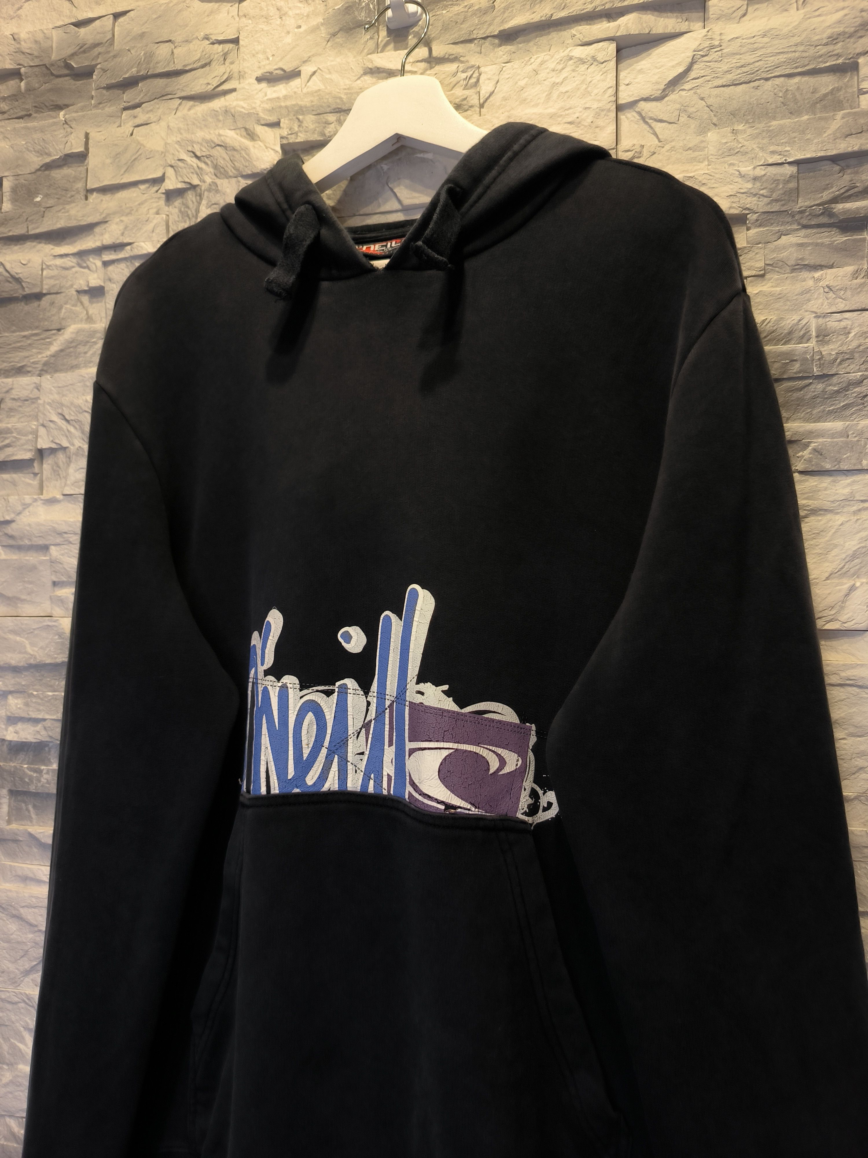 Vintage Vintage O'Neill Hoodie Big Logo Black Size US XL / EU 56 / 4 - 4 Thumbnail