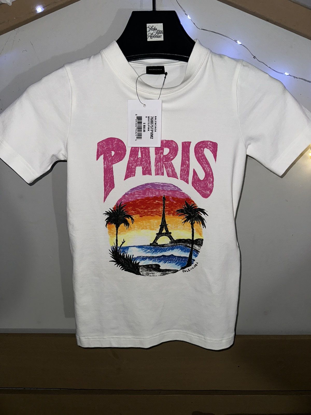 Balenciaga tropical Paris t shirt size small