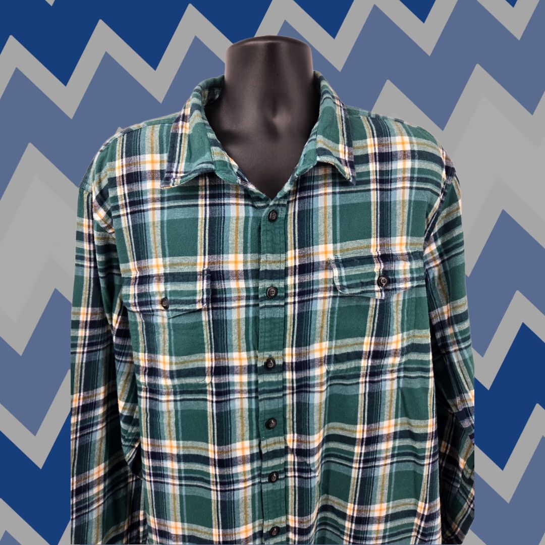 Vintage Sonoma Flannel Shirt 2XL Blue Plaid Button-Up Long Sleeve Pocket Men Shirt Size US XXL / EU 58 / 5 - 1 Thumbnail